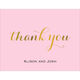 Thank You Foil Stamped Folded Note Cards with Lined Envelopes Image 6 of 8
